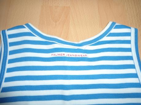 Damske tricko bielo-modry pasik, s