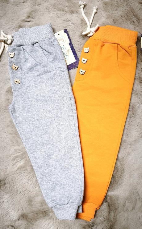 Detské bavlnené tepláky sivé mačička, 68 - 176