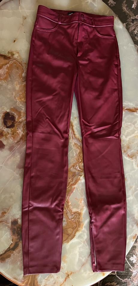 Zara kožené nohavice, zara,xs