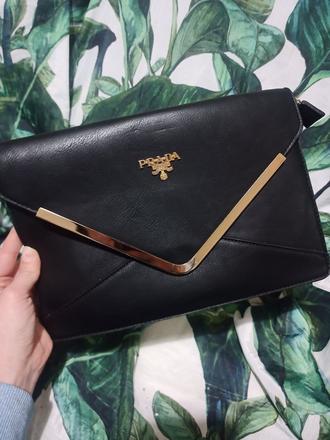 Luxusná čierna listová kabelka,