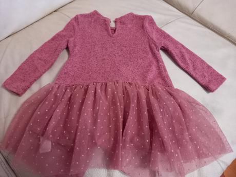 Teplé šaty s tylovou sukňou 74, reserved,74