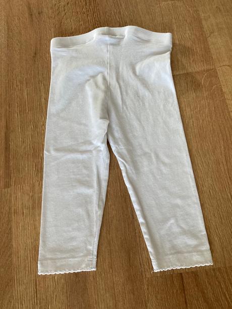 3/4 biele legíny, h&m,104