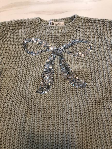 Pulover s mašlou, h&m,110