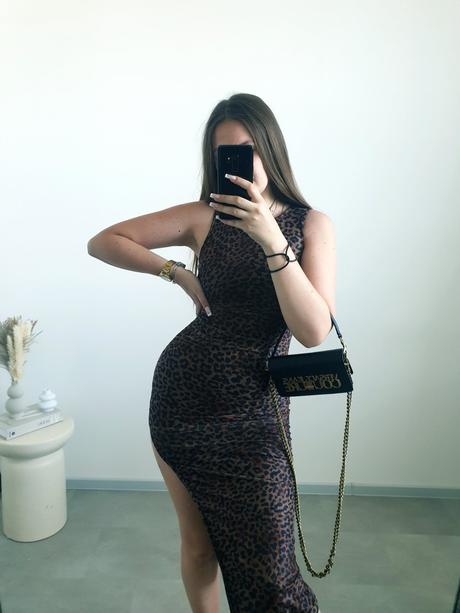 Leo šaty s rozparkom xs/s, xs