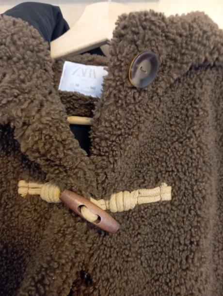 Dievčenský huňatý kabát, zara,140