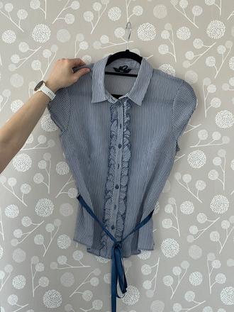 Pruzkovana priehladna bluzka s maslou, h&m,s