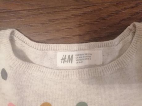 Jemnučký svetrík h&m veľ 110 /116, h&m,110