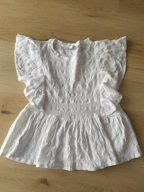 Madeirový top s volánmi, pull&bear,s