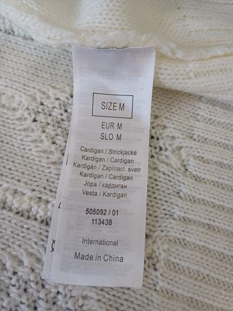 Biely kardigan, orsay,m