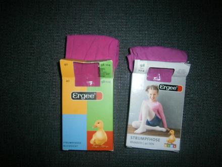 Nenosené ružové silonky 98/104- cena spolu, ergee,98