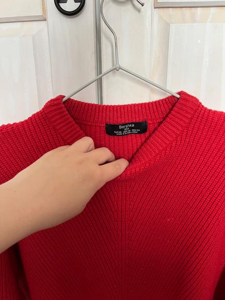 Červený sveter bershka, bershka,xs