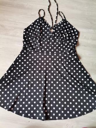 Bodkované šaty na ramienka, m