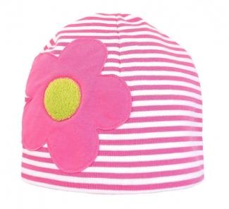 Zobraz pinkie čiapka pink strips flower, pinkie,68 - 140