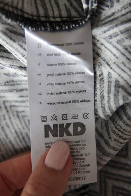 Čierno biely viskózový top, xxl, nkd,xxl