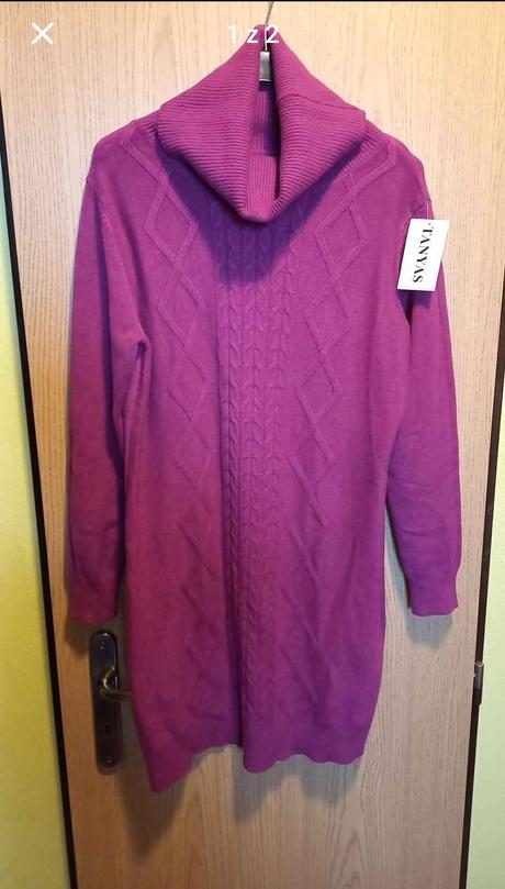 Krásne nové cyklámenové šaty vel.uni s až l, 