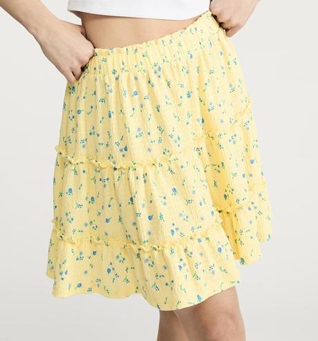 Kvietkovaná letná sukňa, f&f,34 / xs
