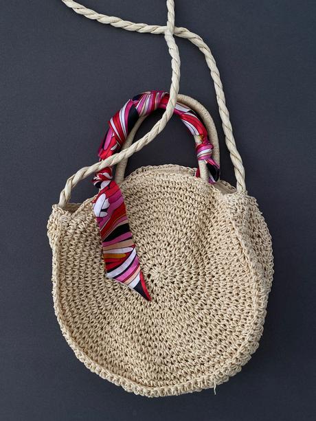 Slamená kabelka zo chantall, chantall