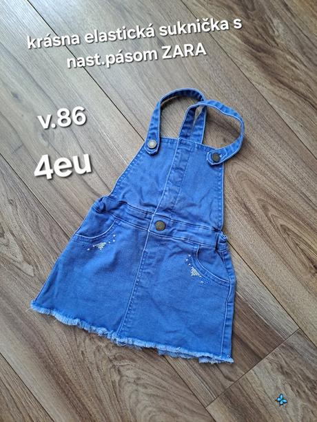 Krásna riflová suknička zara, zara,86