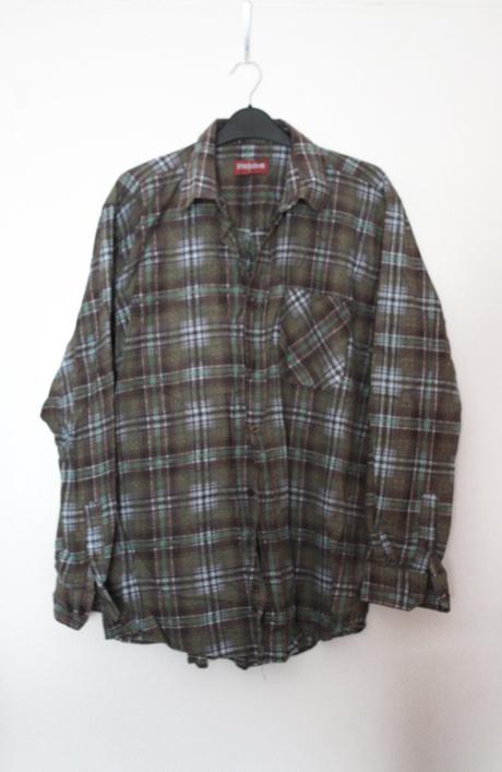 Hnedo-modro-zelená košela, m