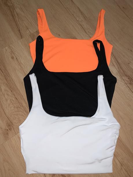 Oranžový crop top, bershka,xs