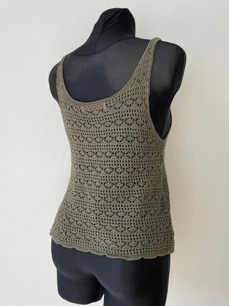 Khaki pletený top veľ. m, m