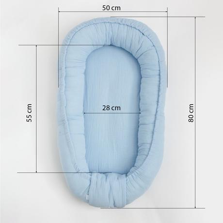 Mušelínové hniezdočko pre bábätko,