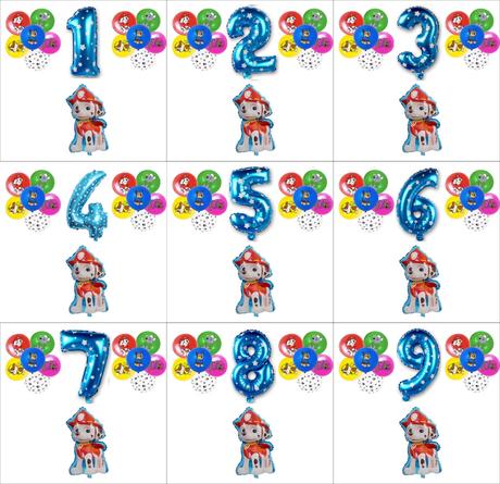 Set 14ks balónov labkova patrola - marshall,