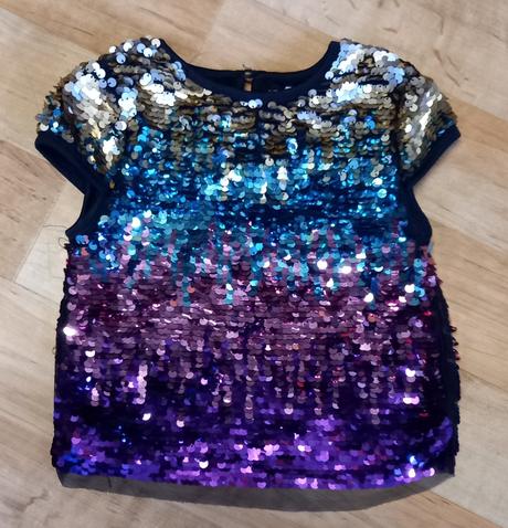 Dievč.tričko s flitrami primark premium, primark,110