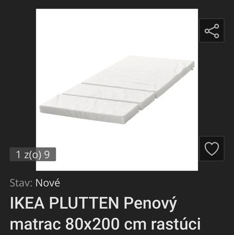 Rastuca postel ikea, šírka (cm): 90,dĺžka (cm): 200