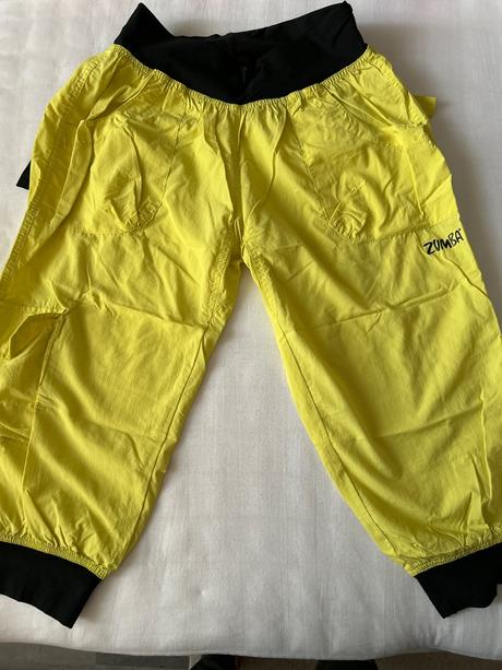 Žlté látkové zumba trištvrťáky-l, l