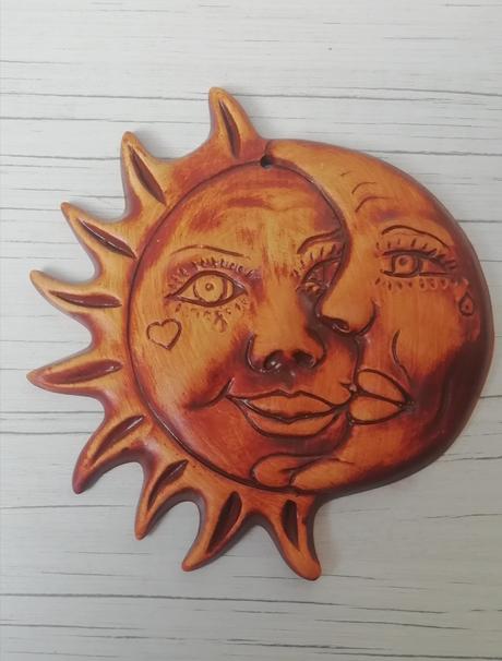 Keramická ozdoba slnko a mesiac, 