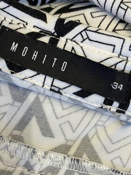 Dámska vzorovaná košeľa čiernobiela mohito (34), xs