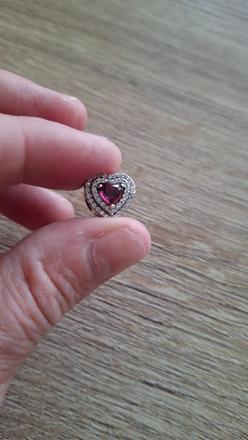 Pandora korálka žiarivé červené srdce, pandora