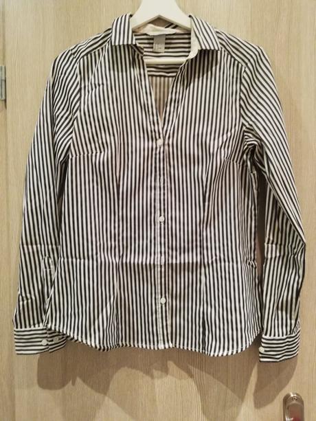Čierno-biela prúžkovaná h&m košeľa, h&m,m