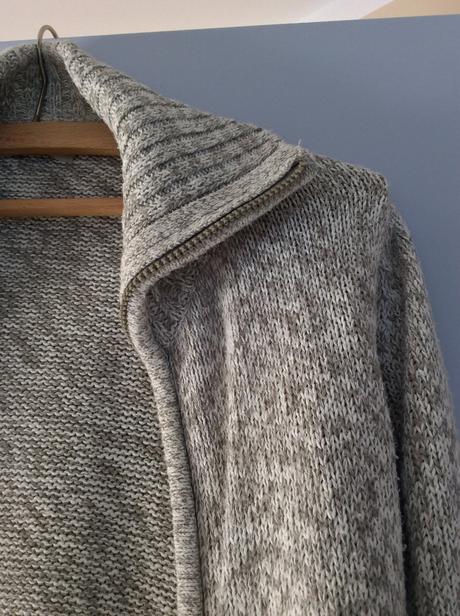 Melírovaný sveter na zips s/m, m