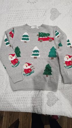 Vianočný sveter, h&m,128