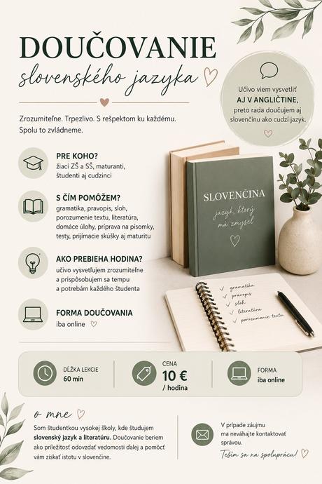 Online doučovanie slovenského jazyka,