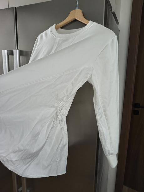 Bebe biela luxusná biela tenšia mikina l, bebe,l