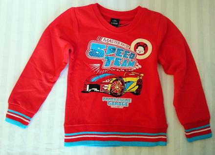 Detská červená mikina speed team, n-feel, 128 cm, 128