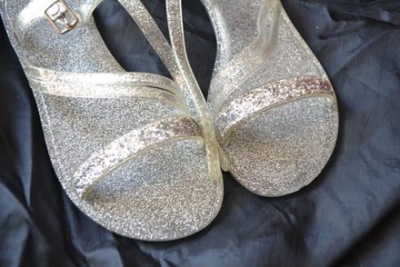 Strieborné sandálky do vody, tesco,36