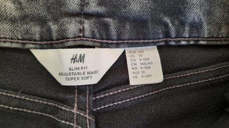 Tmavosivé rifle slim fit, h&m,140