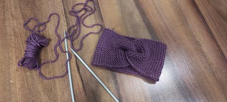 Dámska pletená čelenka, m