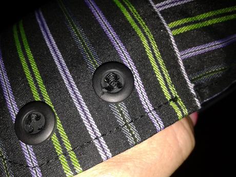 Čierna pánska košeľa zn. adam s  pásmi veľ. 43, 43