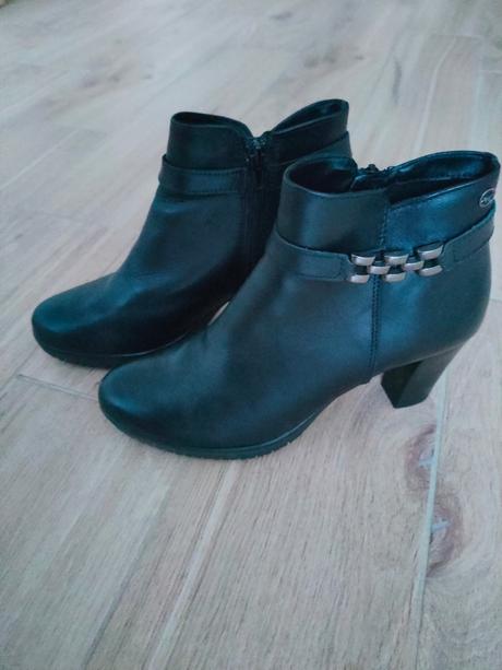 Kožené kotníkové čižmy, tamaris,38