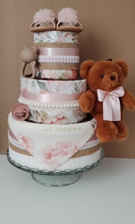 Plienková torta malá princezná - pre dievčatko,