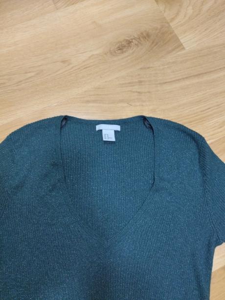 Elegantný pulóver s v-vystrihom, h&m,m