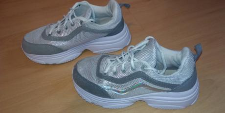 Bielo strieborné tenisky-číslo 34, 34