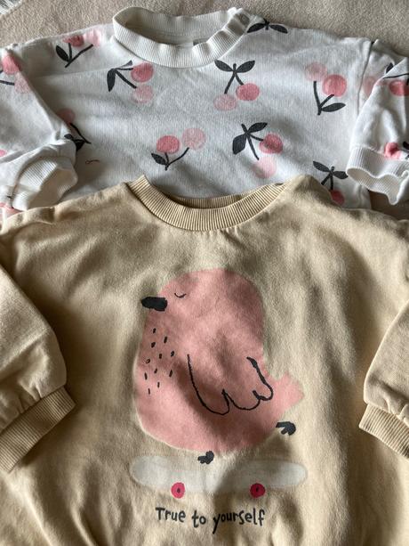 Mikinky čerešňe a vtáčik 80, h&m,80