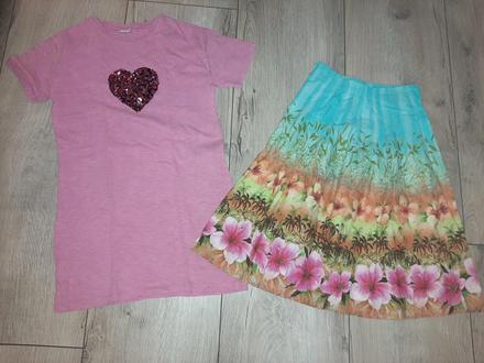 Dlhé tričko/tunika next, suknička c&a, next,134