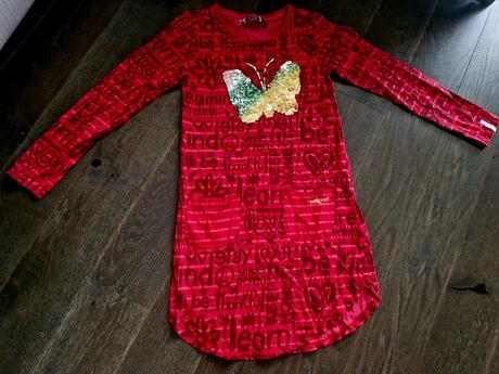 Nadherna tunika desigual flitrovany motyl 158/164, desigual,164